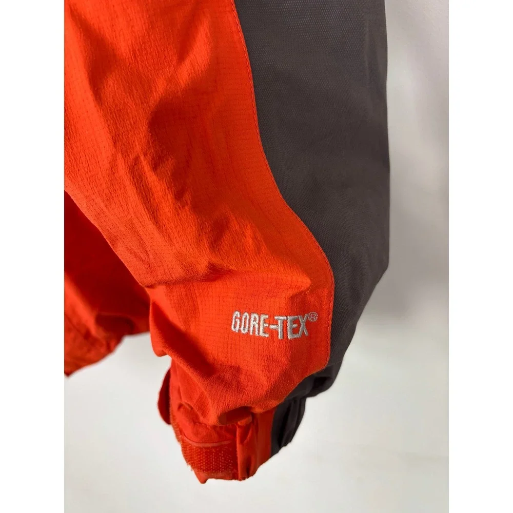 The North Face Gore-Tex Mountain Jacket Mens XL Orange Grey‎ Fleece Lined Shell